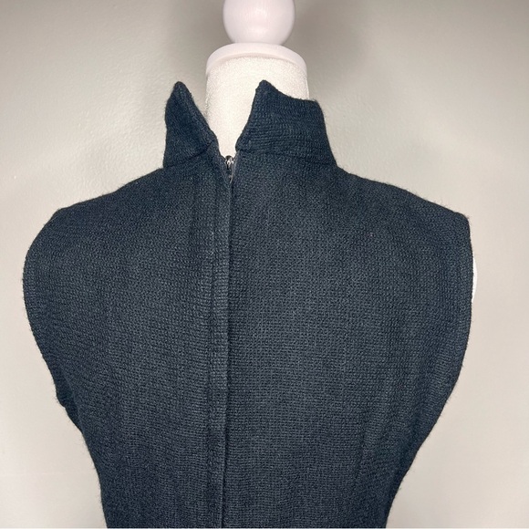 Vicky Vaughn Knit Maxi Dress with Stripes Mock Neck Twee Boho Retro Mod *no belt - Picture 7 of 14